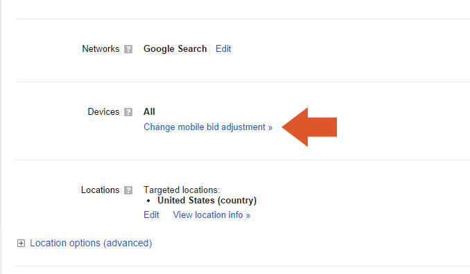 Change Mobile Bid Adjustment Adwords